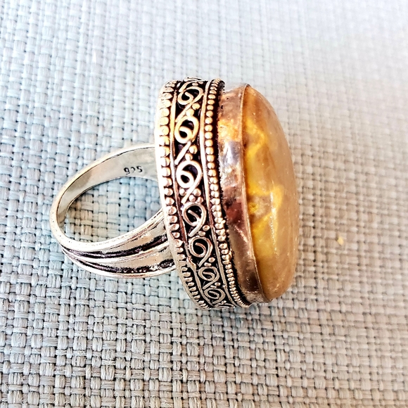 New Bumblebee Jasper 925 Silver Ring. - Picture 8 of 12